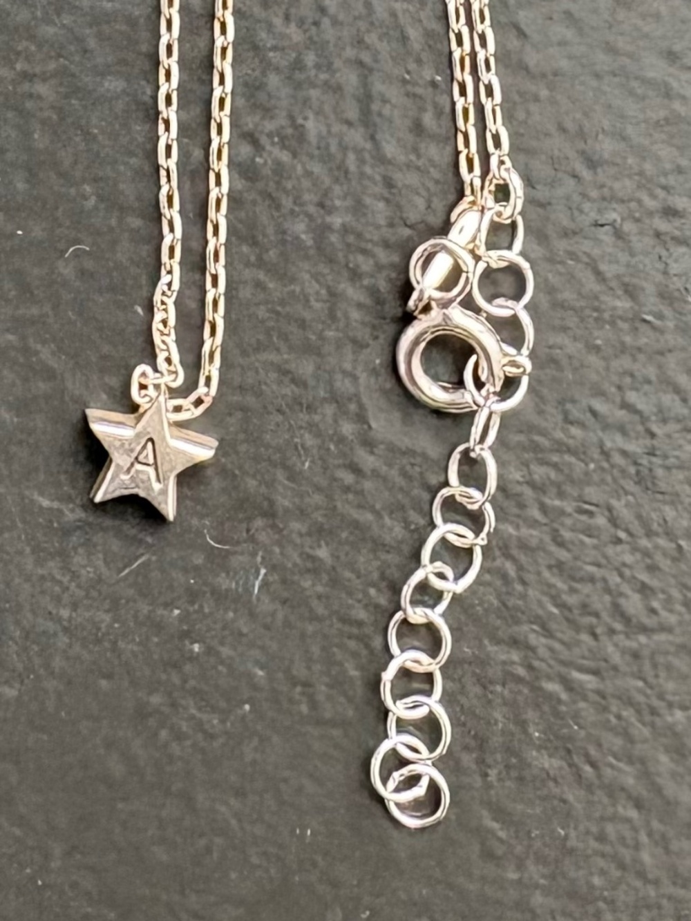 Tiny Initial Star Necklace